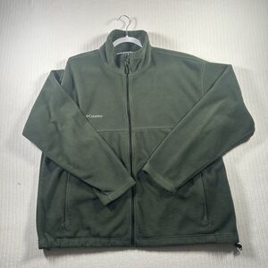 Columbia Sportswear Men’s XXL 2XL Green Full Zip Fleece Jacket Outdoor